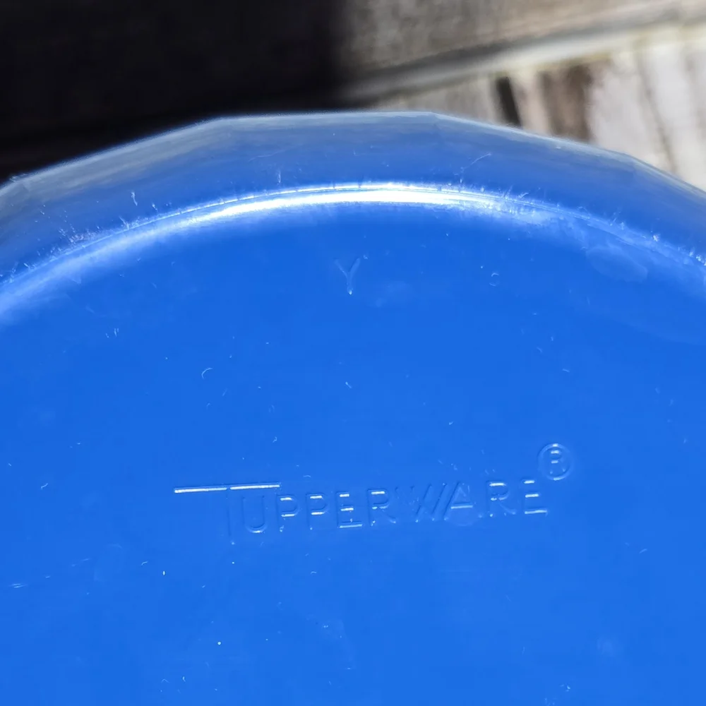 Vintage Tupperware Ice Bucket Blue 1683-3, 1684-2, 1418-1